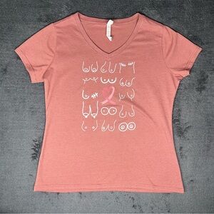 Pink Ribbon Breast Cancer Boobies Support Advocacy Body Awareness V-Neck Tee